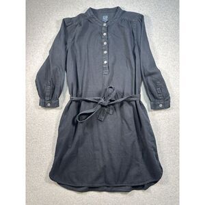 Gap Women's‎ Blue Denim Tie Waist Dress Size Large Petite Long Sleeve NWT